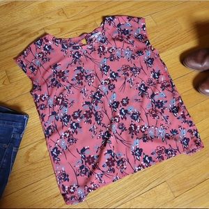 Abercrombie & Fitch pink & blue floral top, small